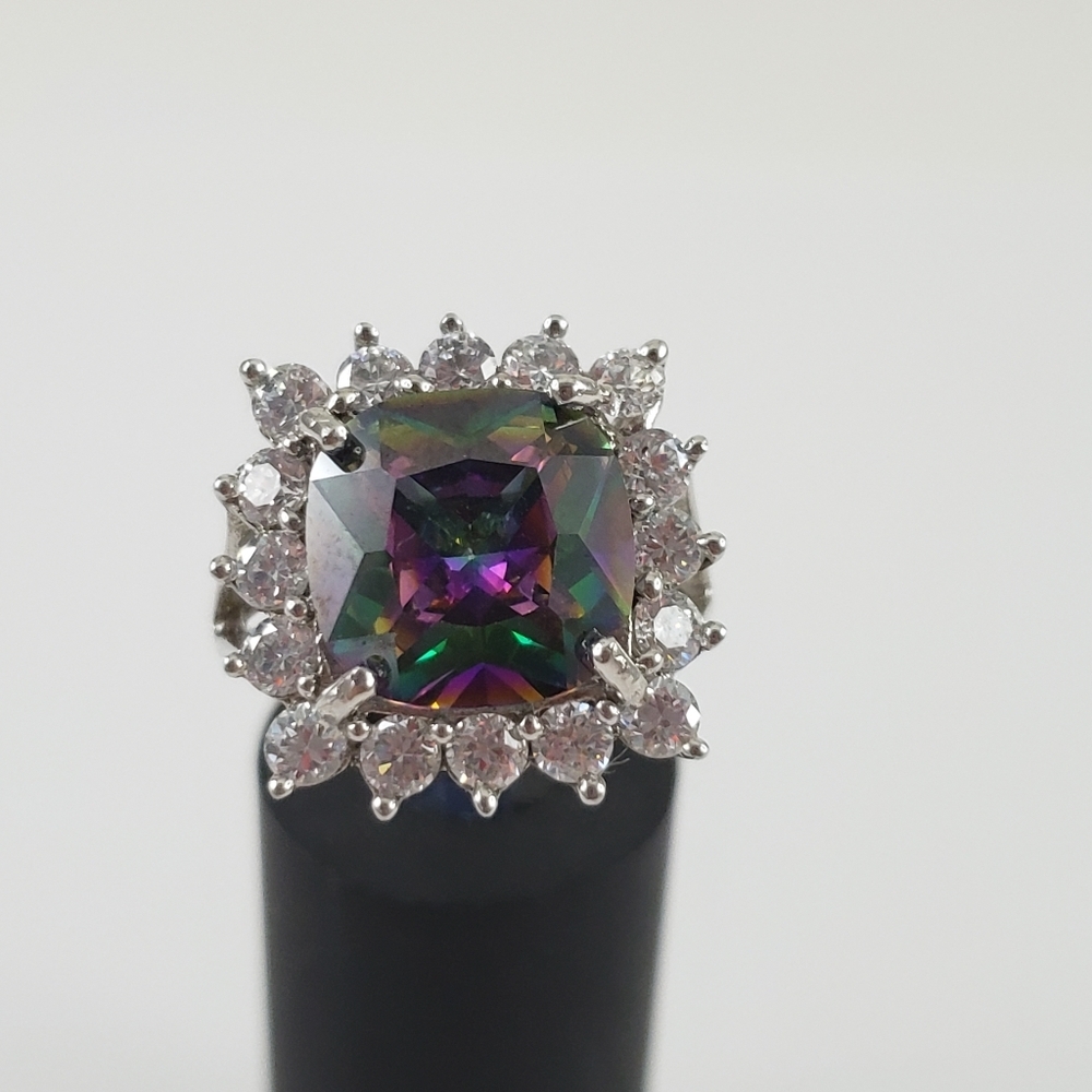 Mystic quartz ring size 8.5 solid silver - Picture 7 of 12